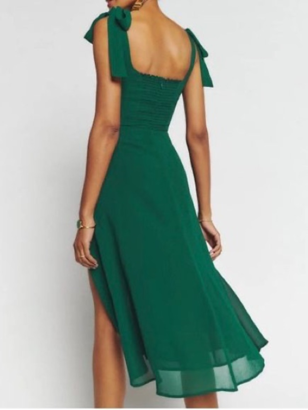 Reformation Twilight Midi Dress Emerald Size 4 - Picture 2 of 5